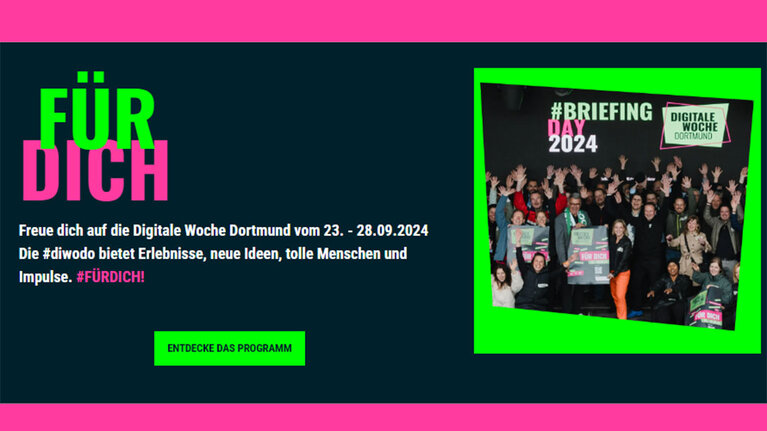 Werbegrafik für die Digitale Woche Dortmund vom 23.-28.09.2024