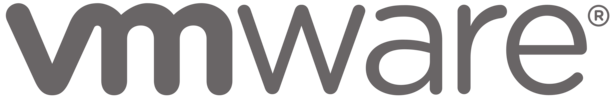 Das vmware-Logo zeigt den dunkelgrauen Schriftzug "vmware", wobei "vm" fett und "ware" dünner gedruckt ist 