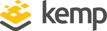 das kemp-Logo besteht aus einem grau-gelben Icon: einer V-Form mit einem Funken drüber und dem dunkelgrauen Schriftzug "kemp"